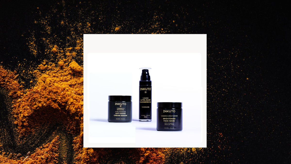 Bundle: Turmeric Anti-Aging Cream Serum & Ultra-Glow Cleansing Oil & Brightening Face Mask